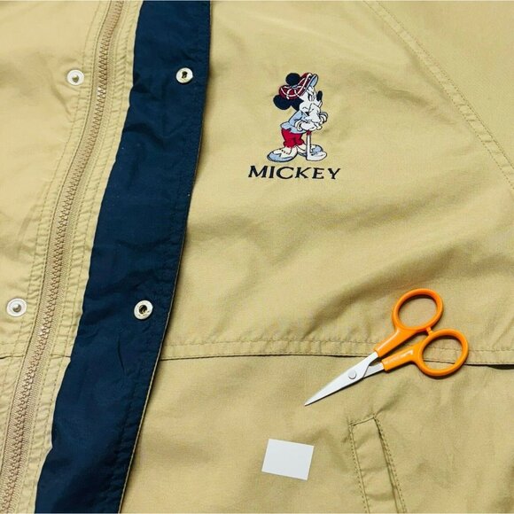 Disney Store Mens XXL Jacket Tan Golf Dad Mickey Mouse Embroidery Full Zip Vent - Picture 14 of 14
